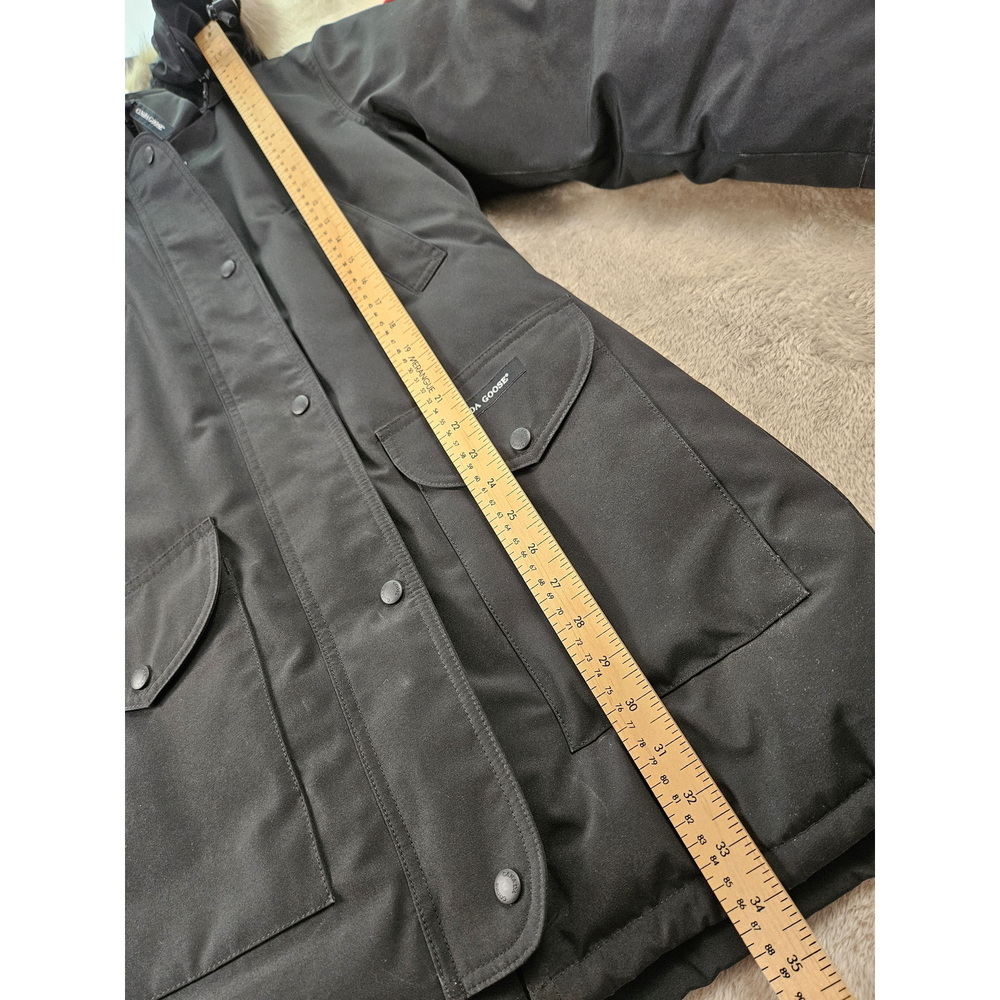 Canada Goose Down Jacket Parka Coyote Fur Hooded Women's Size S - Picture 8 of 10